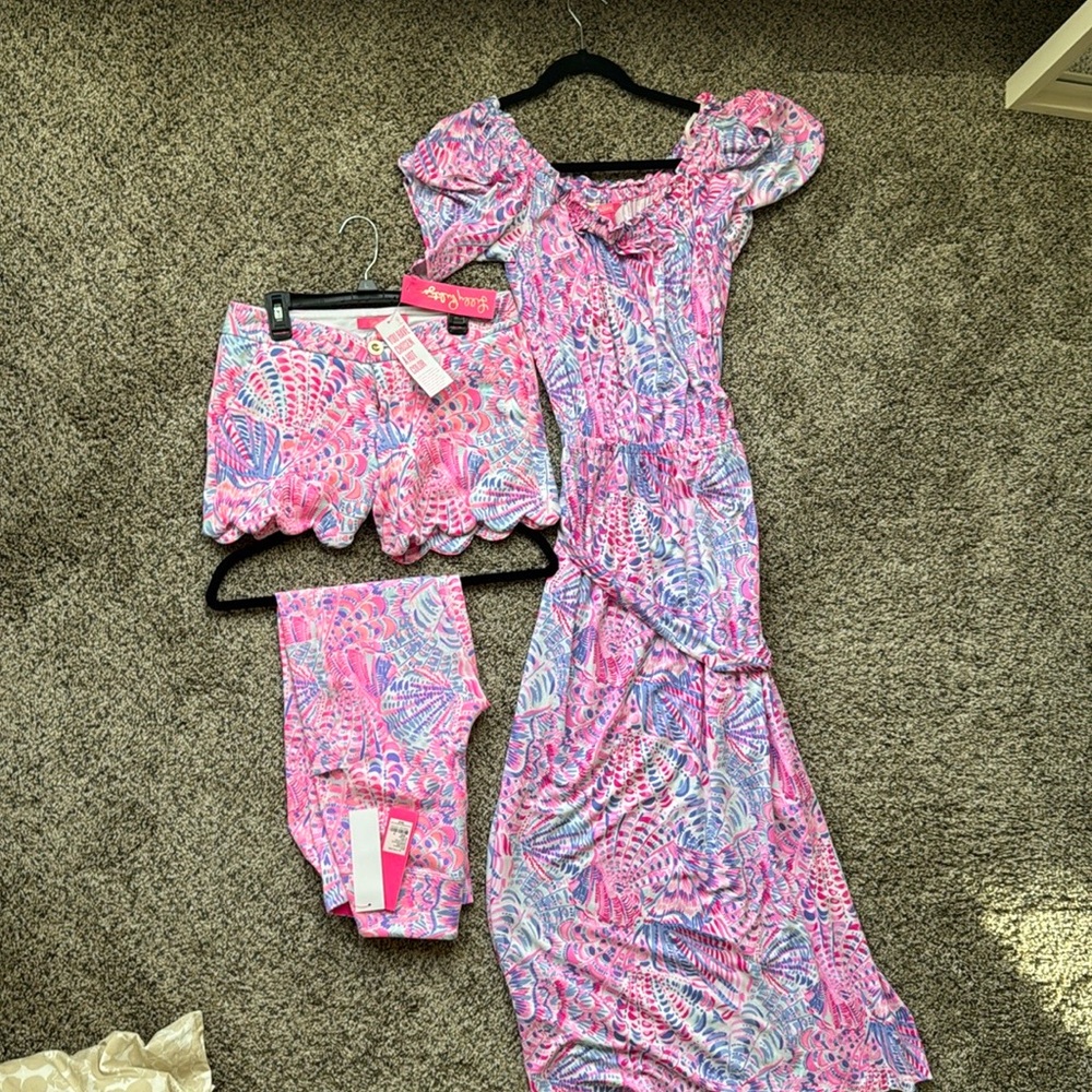 Lilly Pulitzer matching dress, shorts, leggings.  See separate listings. - Picture 3 of 3